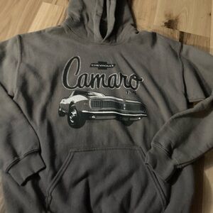 Chevrolet Camaro kids grey hoodie large